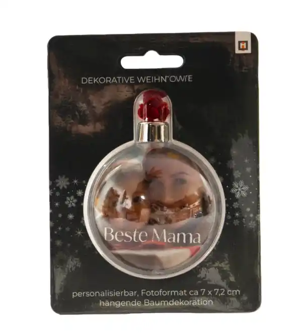 Bild 1 von Foto Weihnachtskugel "Beste Mama" 7x7x7cm 1St