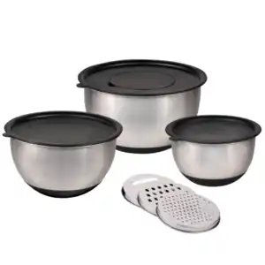 Rührschüssel, 3 Set, inkl. 3 Reiben