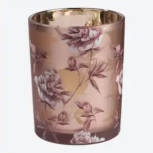 Kerzenglas mit Rosen-Design in verschiedenen Größen