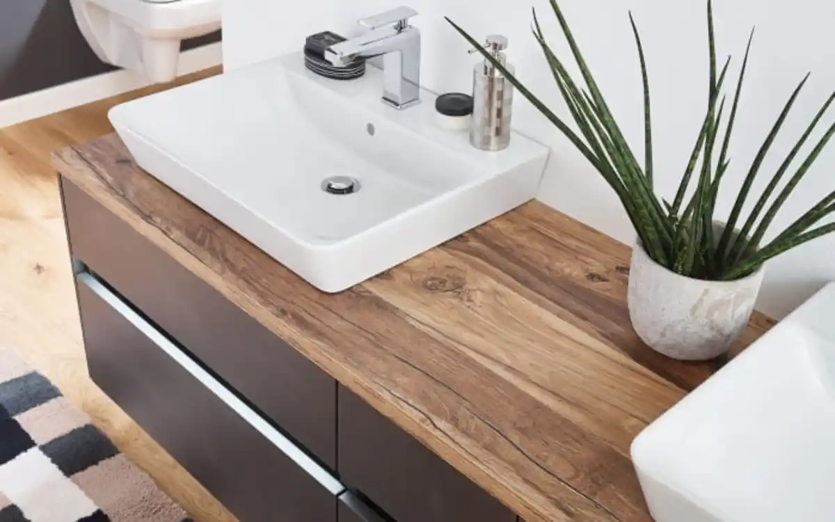 Bild 3 von Puris - Bad-Einrichtung Unique, Stahl dunkelfarbig/Hunton Eiche Nachbildung