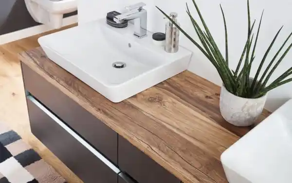 Bild 3 von Puris - Bad-Einrichtung Unique, Stahl dunkelfarbig/Hunton Eiche Nachbildung