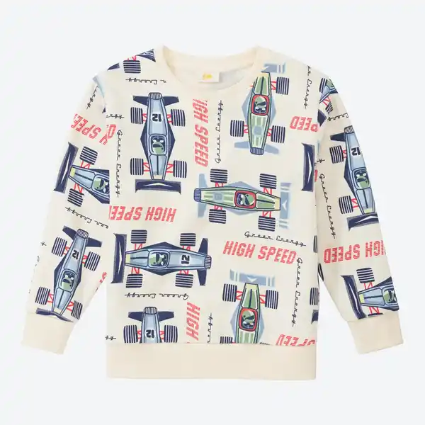 Bild 1 von Kinder-Jungen-Sweatshirt mit Rundhalsausschnitt