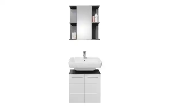 Bild 4 von Bega - Waschbeckenunterschrank Gloss, weiß/anthrazit