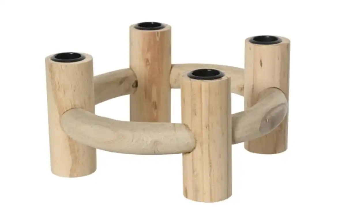 Bild 1 von Kerzenhalter pinienholz/beige, 10 cm