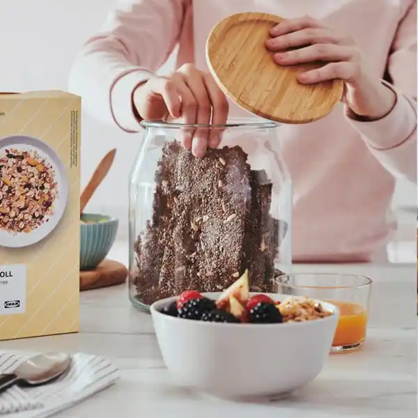 Bild 3 von IKEA 365+ Behälter, rund/Glas, 3.3 l