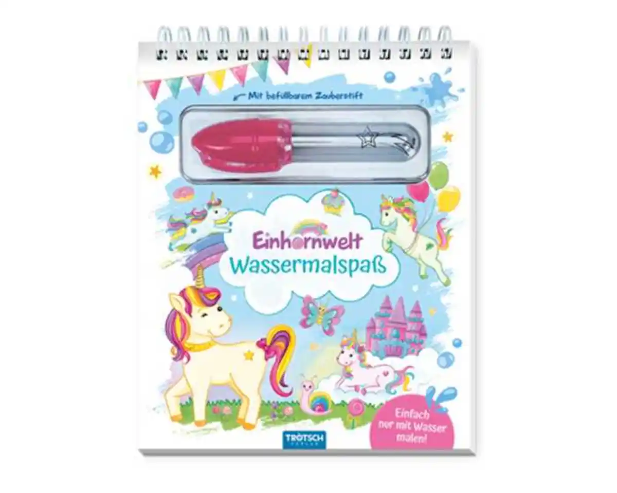 Bild 1 von Zauber-Malbuch Einhornwelt, Wassermalspaß