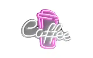 Wandleuchte Coffee, pink/weiß