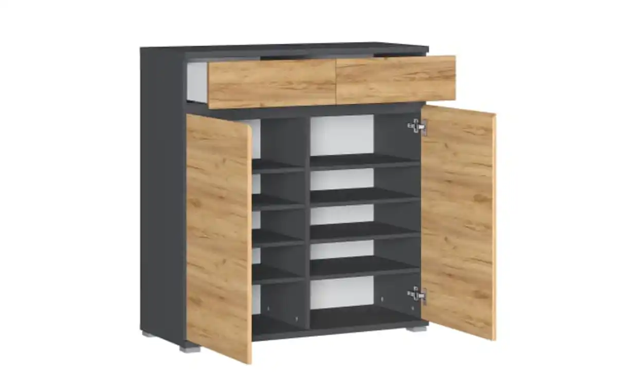 Bild 3 von Germania - Schuhschrank GW-Lissabon, Eiche-Nachbildung/anthrazit