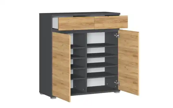 Bild 3 von Germania - Schuhschrank GW-Lissabon, Eiche-Nachbildung/anthrazit