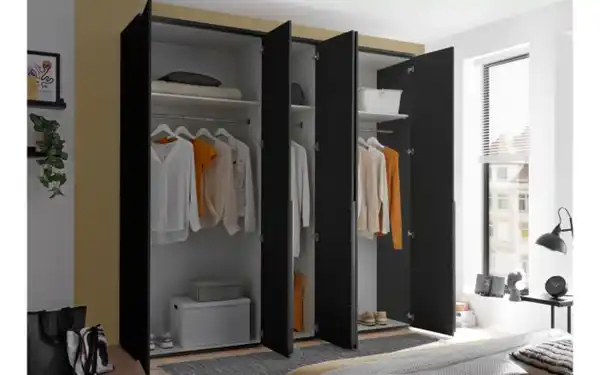 Bild 4 von Pol Power - Drehtürenschrank Kevo, graphit, 225 x 225 cm, inkl. Spiegeltür