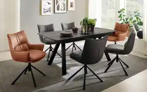 Vito - Essgruppe Erso, anthrazit/rostbraun, inkl. Ausziehfunktion