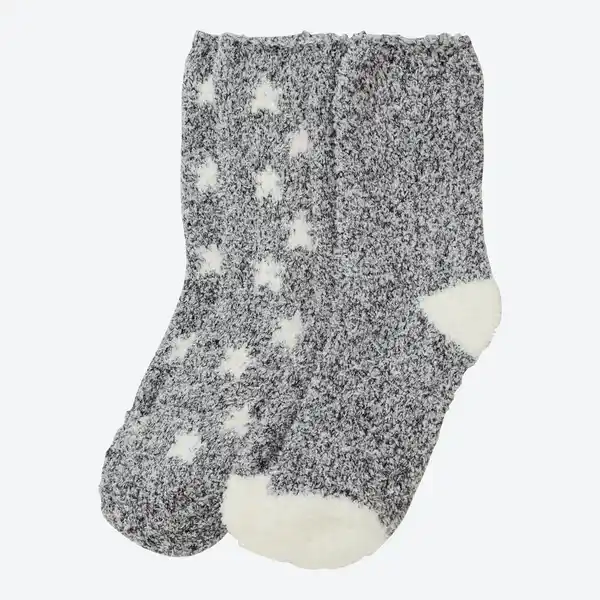 Bild 1 von Damen-Kuschelsocken mit Muster, 2er-Pack