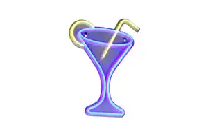 Wandleuchte Cheers, blau/gelb