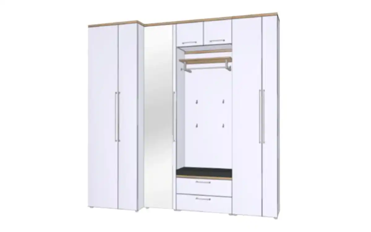 Bild 2 von Wittenbreder - Garderobenkombi Initus, weiß
