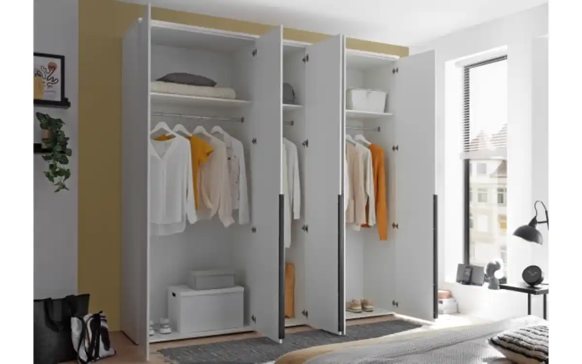 Bild 2 von Pol Power - Drehtürenschrank Kevo, weiß, 225 x 225 cm, inkl. Spiegeltür