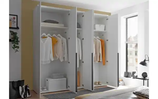 Bild 2 von Pol Power - Drehtürenschrank Kevo, weiß, 225 x 225 cm, inkl. Spiegeltür