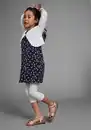 Bild 1 von KIDSWORLD Bolero, Kleid & Leggings (Set, 3-tlg) mit Sternchendruck, Blau|weiß