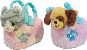 Happy People Plüschtier Hund und Katze mit Tragetasche