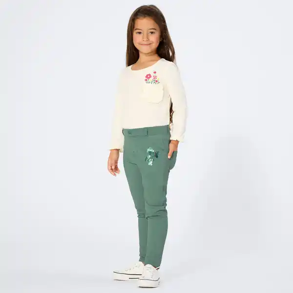 Bild 1 von Kinder-Mädchen-Sweatleggings mit elastischem Bund