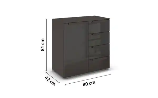 Bild 4 von Vito - Kommode Allstars-Deluxe, graphit/Farbglas basalt