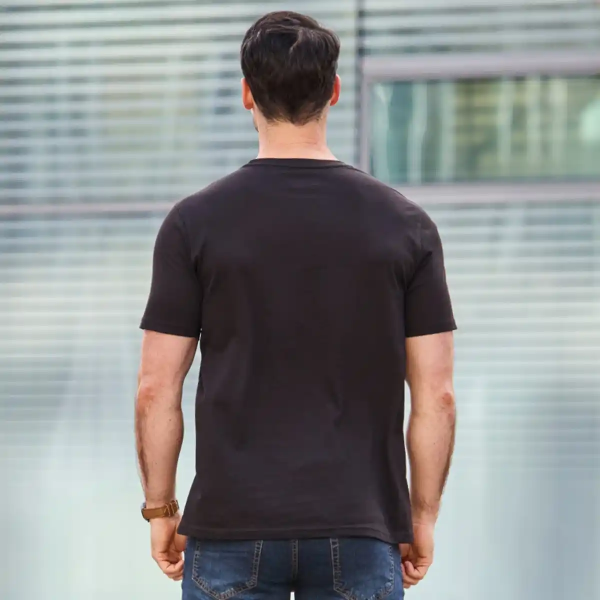 Bild 4 von Herren-T-Shirt mit Rundhalsausschnitt, 2er-Pack