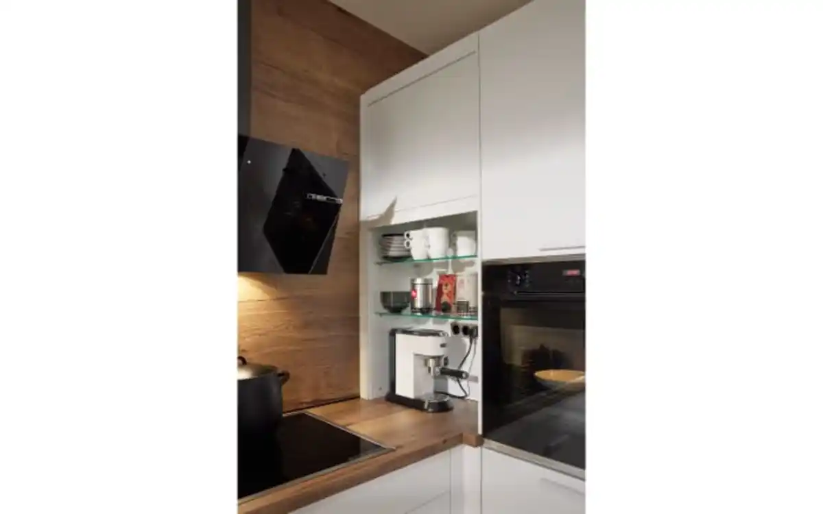 Bild 4 von Nobilia - Einbauküche Sunta, weiß/olive, inkl. AEG Elektrogeräte