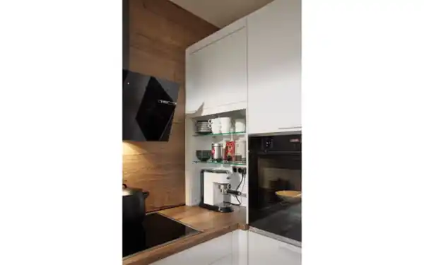 Bild 4 von Nobilia - Einbauküche Sunta, weiß/olive, inkl. AEG Elektrogeräte