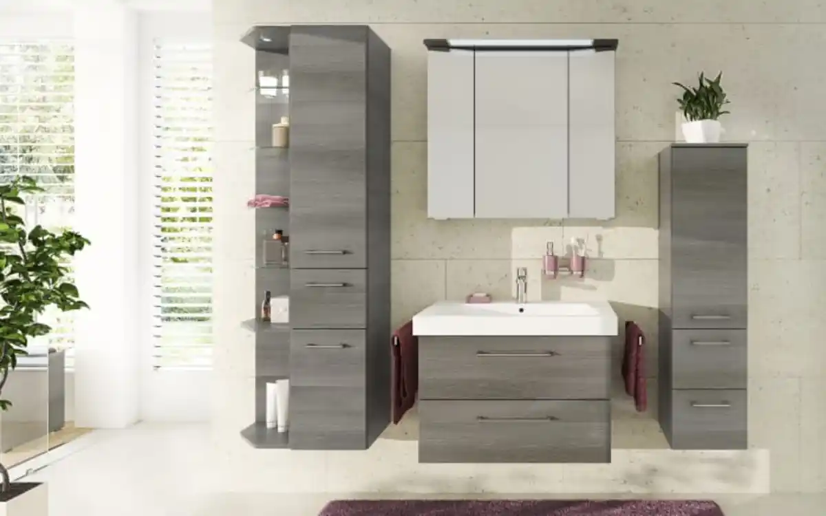 Bild 1 von Pelipal - Badeinrichtung Prag, graphit Struktur quer Nachbildung