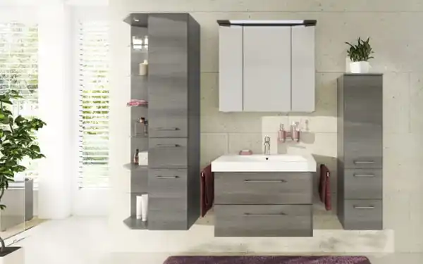 Bild 1 von Pelipal - Badeinrichtung Prag, graphit Struktur quer Nachbildung