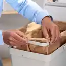 Bild 3 von HÅLLBAR Behälter mit Deckel, hellgrau, 35 l