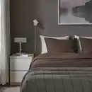 Bild 3 von HAMPFLOCKEL Bettwäsche-Set, 2-teilig, braun, 140x200/80x80 cm