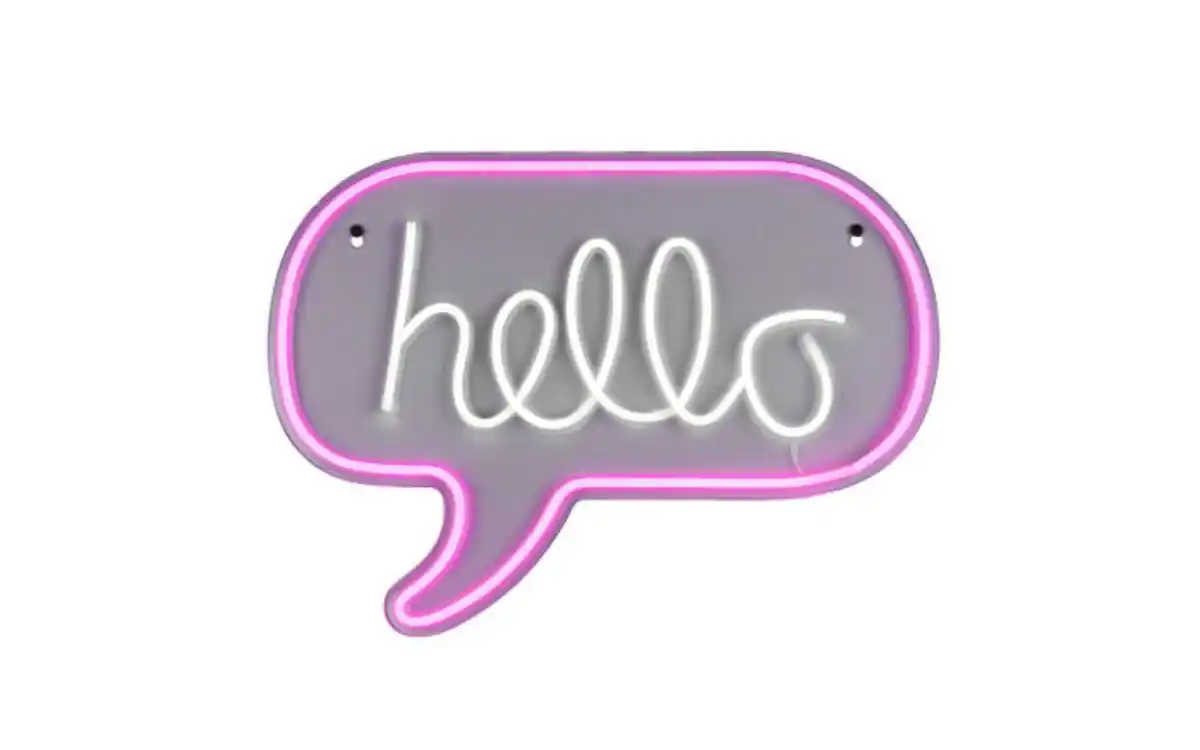 Bild 2 von Wandleuchte Hello, pink/weiß