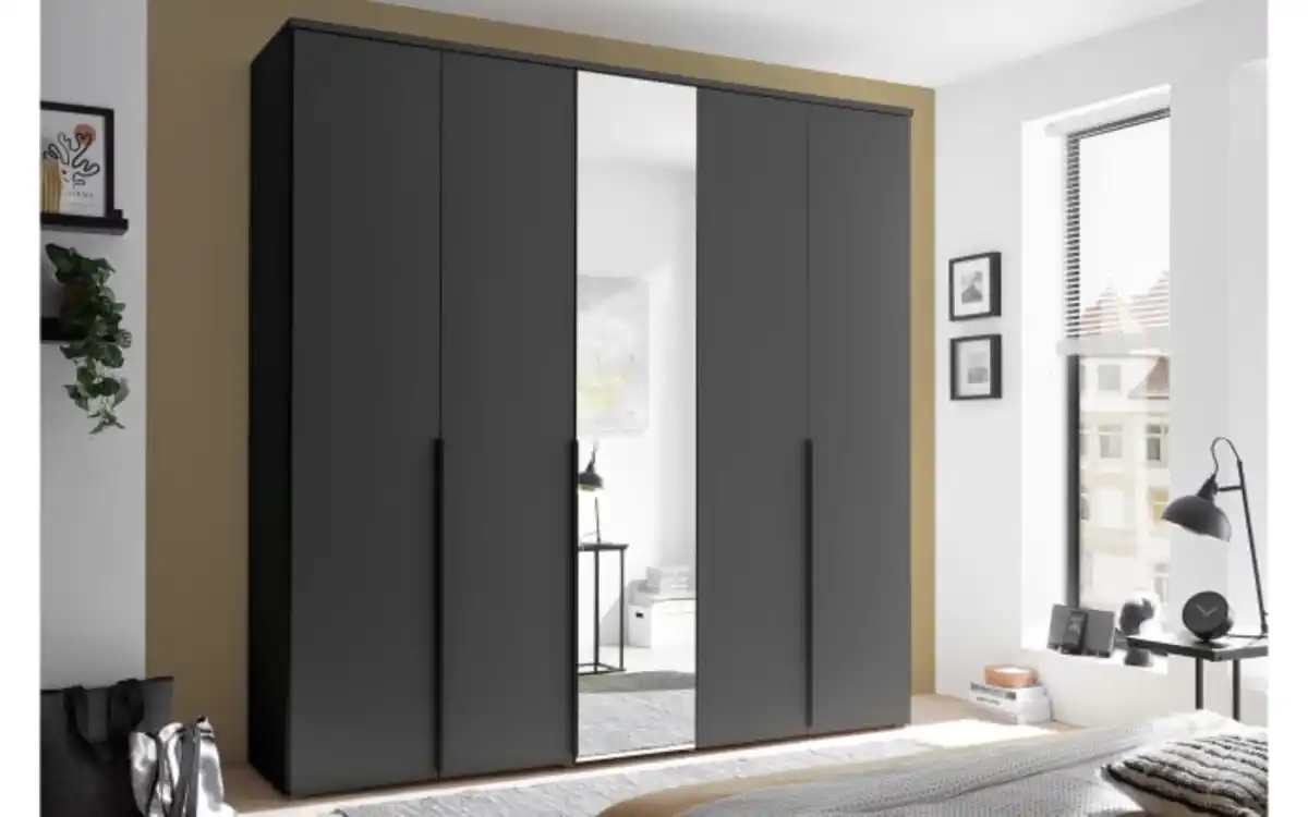 Bild 1 von Pol Power - Drehtürenschrank Kevo, graphit, 225 x 225 cm, inkl. Spiegeltür