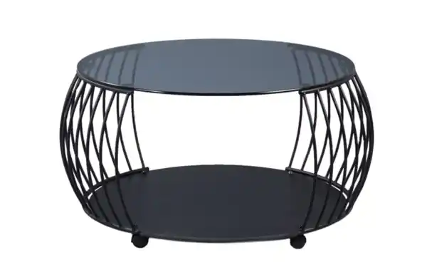 Bild 1 von Couchtisch Shanghai 2, grau, schwarz, inkl. Rollen