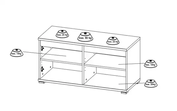 Bild 4 von Germania - Schuhbank GW-Lissabon, Eiche-Nachbildung/anthrazit