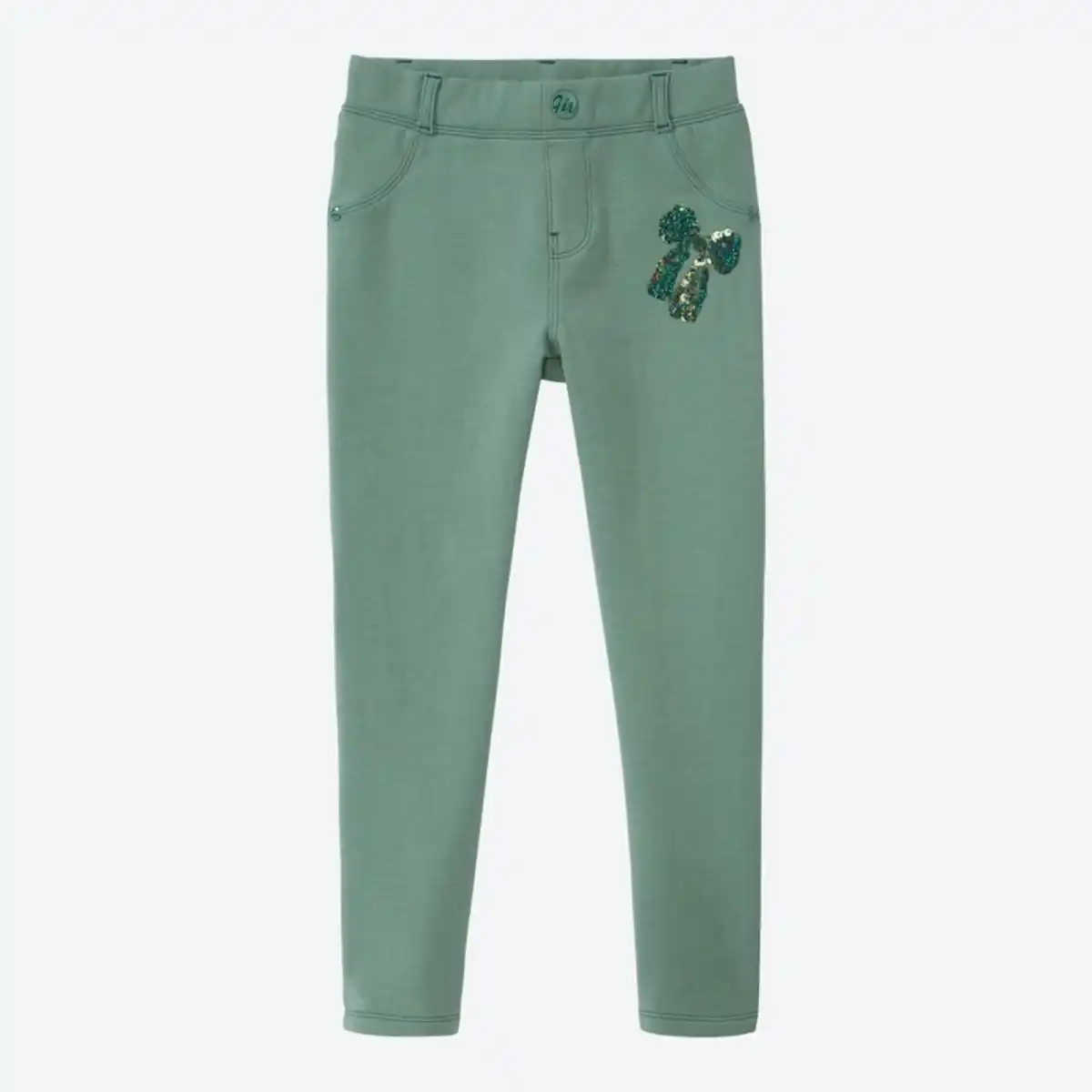 Bild 2 von Kinder-Mädchen-Sweatleggings mit elastischem Bund