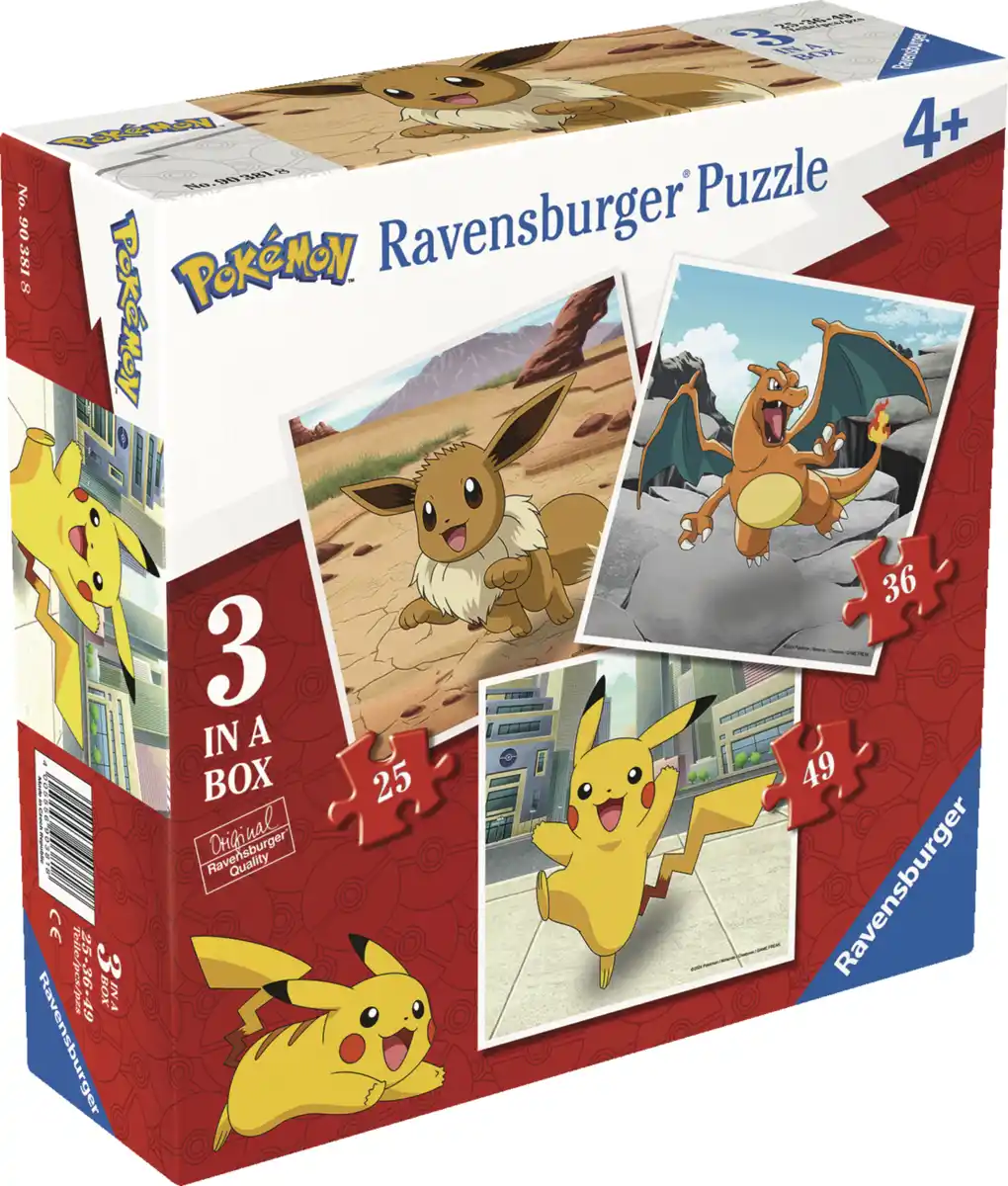 Bild 2 von Ravensburger 3 in 1 Puzzle Pokémon