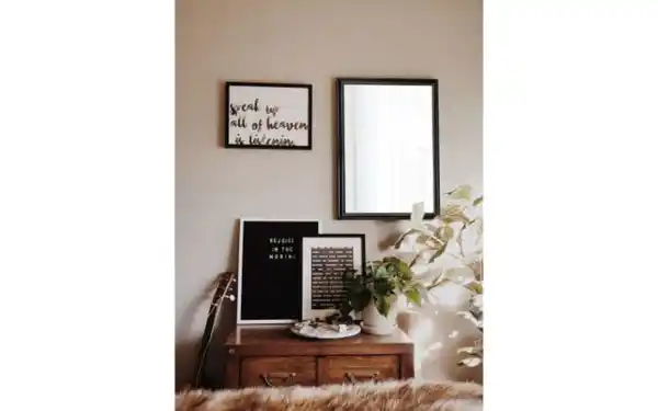 Bild 4 von Rahmenspiegel Nadine, schwarz/goldfarbig, 34 x 45 cm