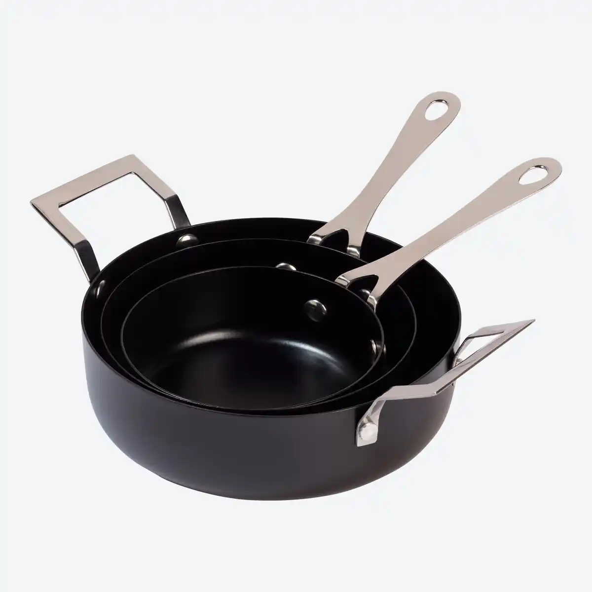 Bild 3 von Servierpfännchen-Set aus Edelstahl, 3-teilig