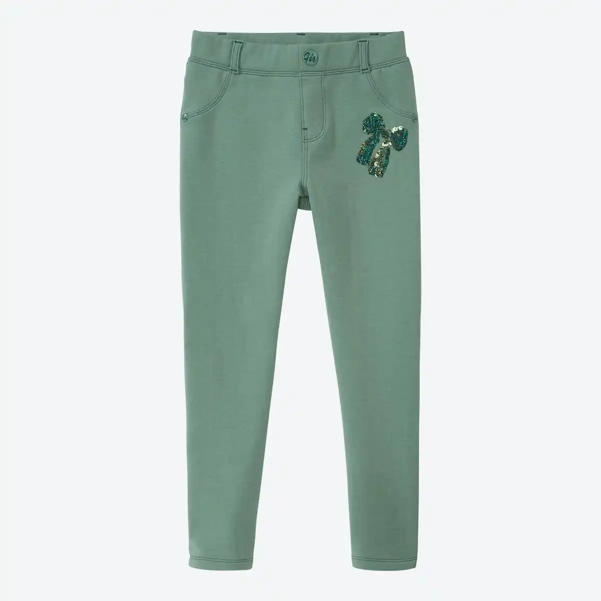 Bild 3 von Kinder-Mädchen-Sweatleggings mit elastischem Bund