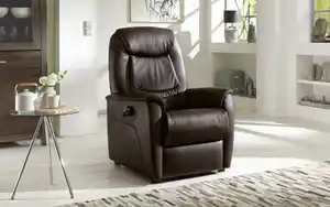 Hukla - Leder-Fernsehsessel HU-RV15024, braun, inkl. Funktionen