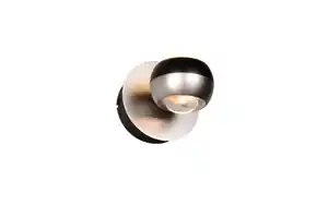 Trio Leuchten - LED-Wandleuchte Orbit, schwarz/nickel, 1-flammig, 15,5 cm, inkl. Dimmfunktion