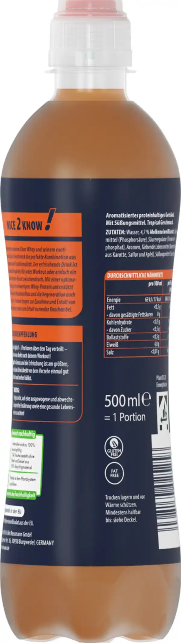 Bild 4 von WellMix Clear Whey Tropical Flavour, 500 ml