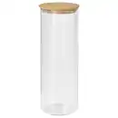 Bild 1 von EKLATANT Dose mit Deckel, Klarglas/Bambus, 1.8 l