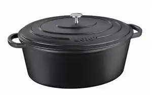 Bräter Calido, schwarz, oval, 9,5 l