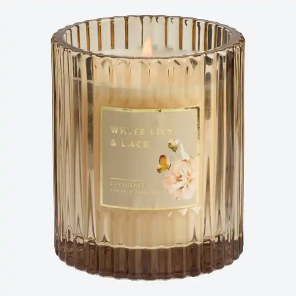 Bild 2 von Duftkerze im Glas mit Rillen, ca. 7,8x9 cm