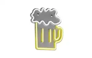 Wandleuchte Beer, gelb/weiß