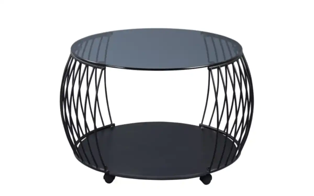 Bild 1 von Couchtisch Shanghai 1, grau, schwarz, inkl. Rollen