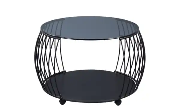 Bild 1 von Couchtisch Shanghai 1, grau, schwarz, inkl. Rollen