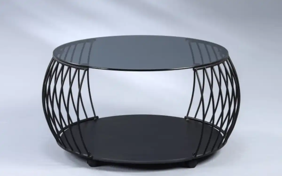 Bild 2 von Couchtisch Shanghai 2, grau, schwarz, inkl. Rollen